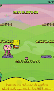 Capture d'ecran de l'application Android Doodle Jump SpongeBob