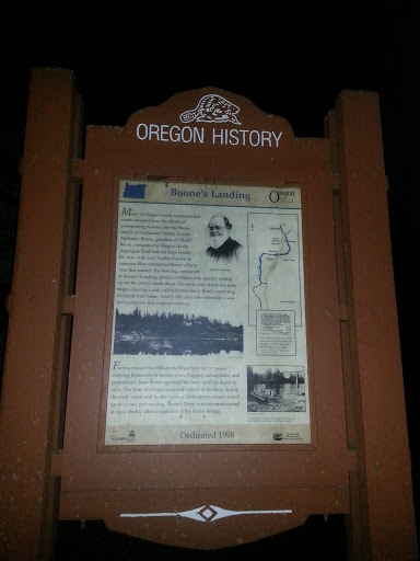 Oregon History Of Boone's Landing