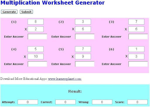 Multiplication Creator