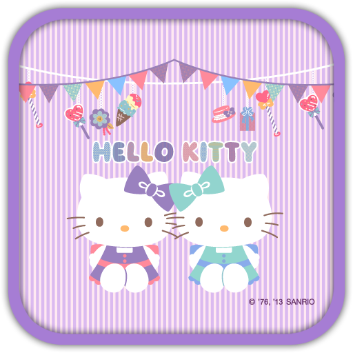 Hello Kitty LoveParty Theme 個人化 App LOGO-APP開箱王