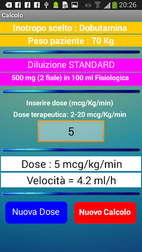 Calcolatore Inotropi