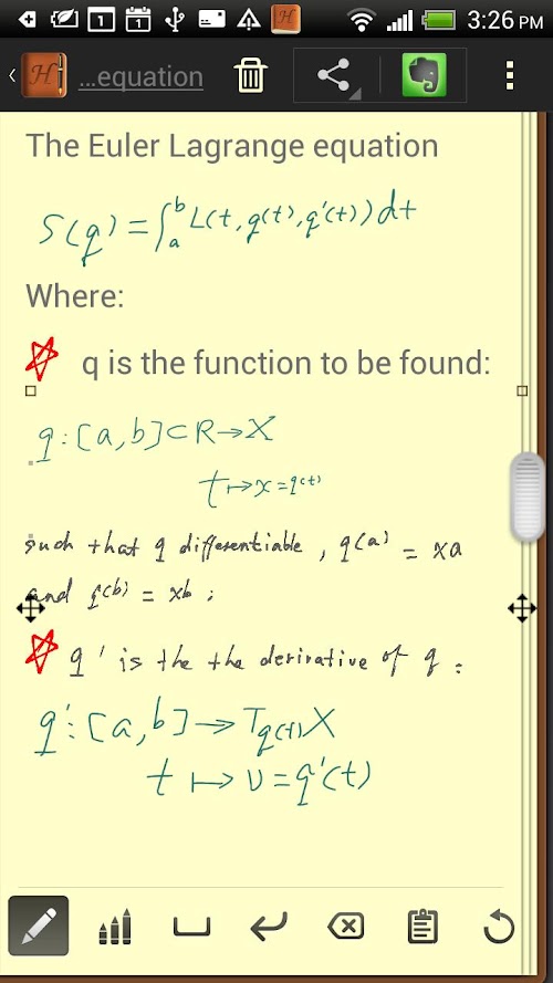 Android application Handrite note Notepad Pro screenshort