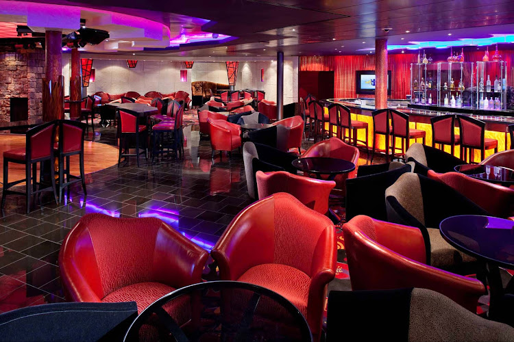 At night, grab a drink and meet new friends at the Blaze nightclub aboard Allure of the Seas.