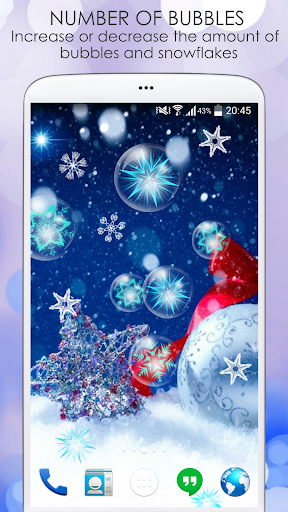 【免費個人化App】Bubbly Snowflake LiveWallpaper-APP點子