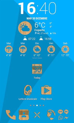 Chronus - Circle Wood Icon Set