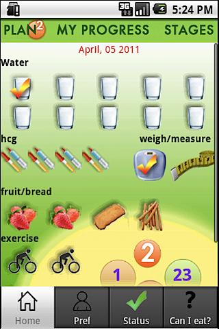 Android application hCG Diet screenshort