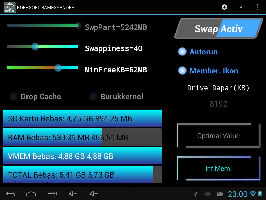 ROEHSOFT RAM Expander (SWAP) - screenshot