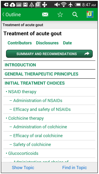 UpToDate for Android - screenshot