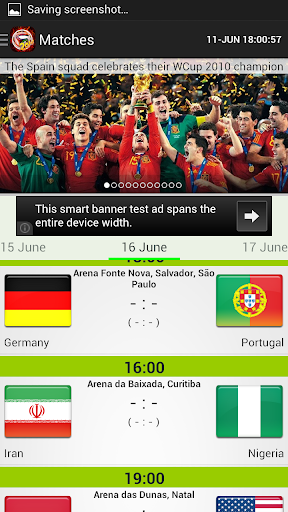 Live in World CUP 2014 App