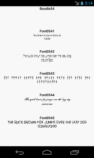 Fonts for FlipFont 54