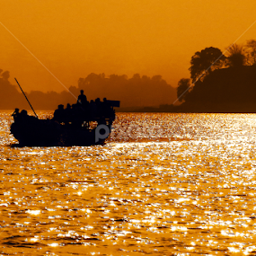 SUNSET.. by Anjali Borah - Landscapes Waterscapes