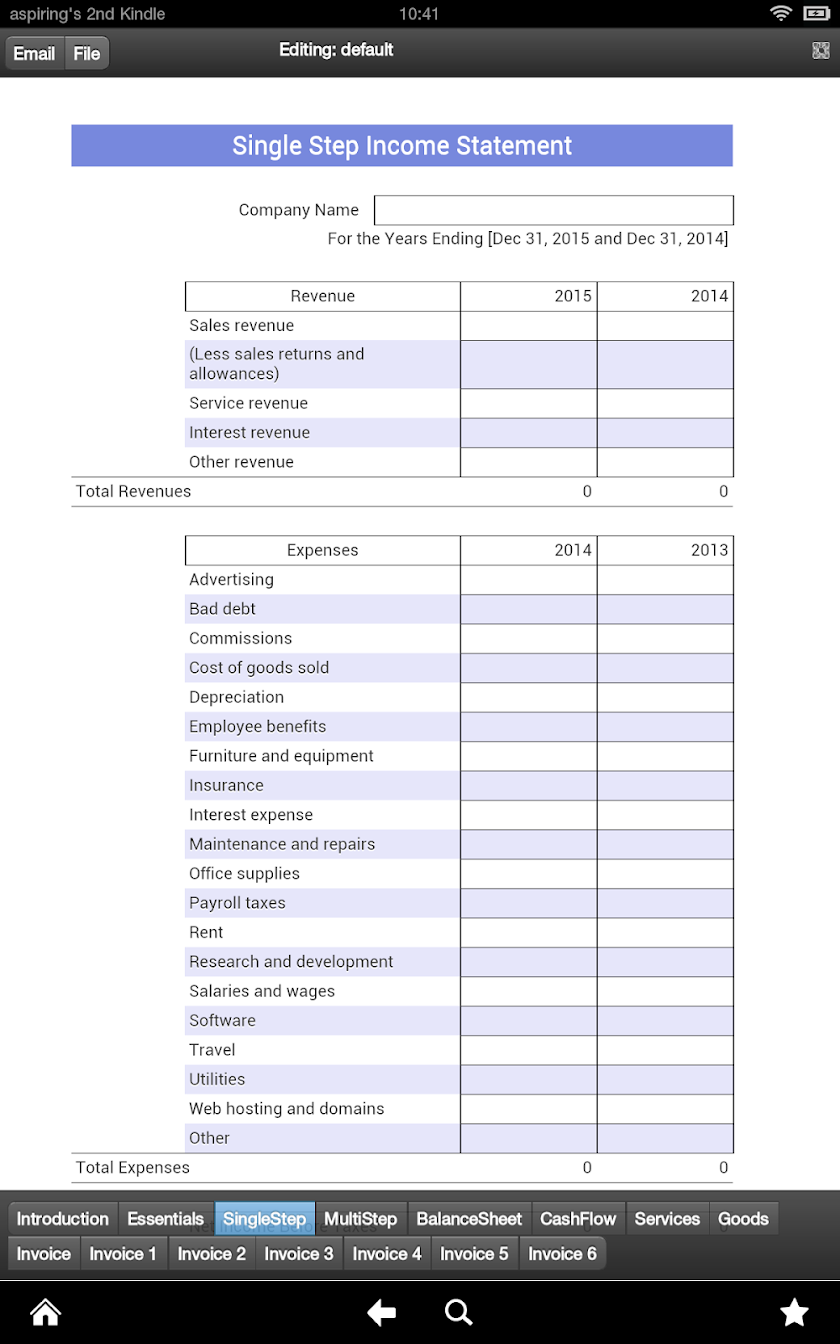 Finance Tools Screen 2