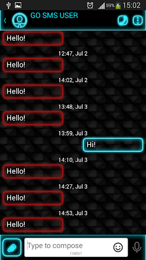 GO SMS Proのネオン