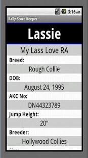 Rally Obedience Score Keeper Screenshots 2