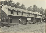 Aanbouw van een winkelpand