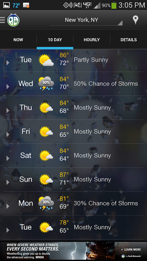 WeatherBug screenshot