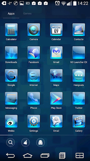 【免費個人化App】Dark Blue Go Launcher Theme-APP點子