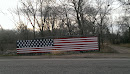 American Flag Fence Art