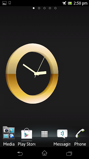 【免費個人化App】Gold Clock Live Wallpaper-APP點子