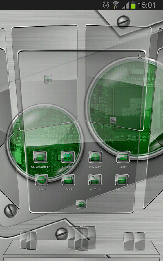 Next launcher theme TechGreen - screenshot