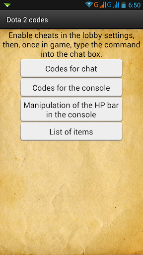 Codes for game 