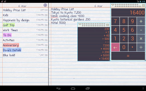 superCal Floating Calculator