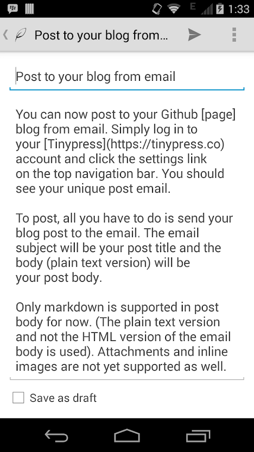    TinyPress- screenshot  