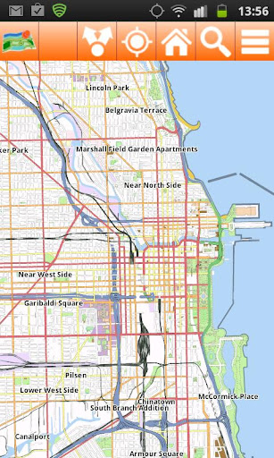 Chicago Offline mappa Map