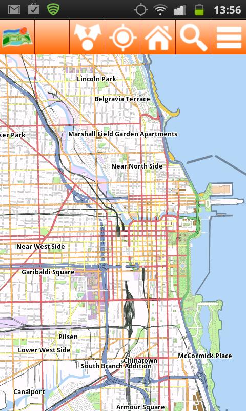 Android application Chicago Offline mappa Map screenshort