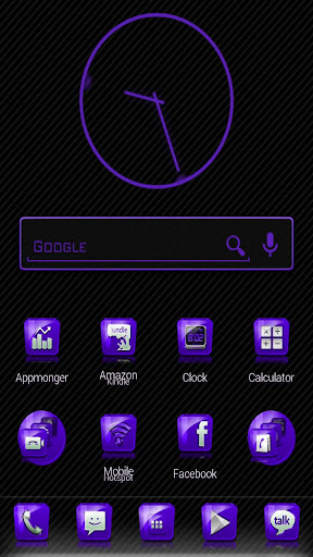 Slick Launcher Theme Purple