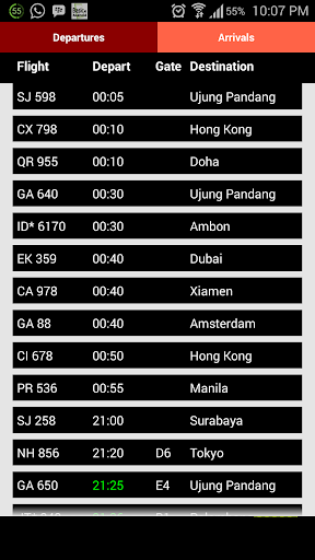 Jakarta Airport Flight Tracker