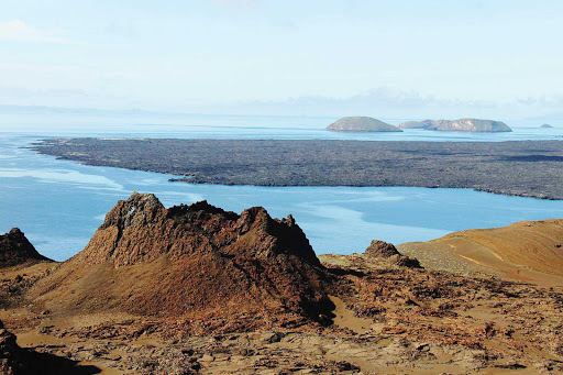 Bartolome-aerial_2 - An aerial view of Bartolomé, one of the most scenic regions of the Galápagos.  