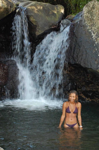 Wallilabou Falls, a tourist attraction, is located about a mile north of Wallilabou Bay on St. Vincent and the Grenadines.