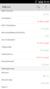 Onlinebefunde Screenshots 2