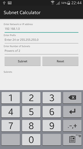 Subnetting Calculator