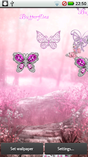 Diamond Pink Butterflies