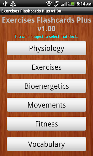 Exercise Flashcards Plus