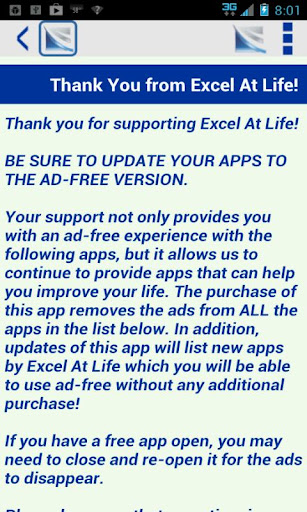 Excel At Life Ad-Free Support