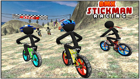 BMX Stickman Racing poster 2