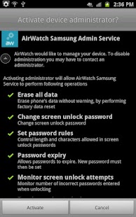 AirWatch Samsung Service