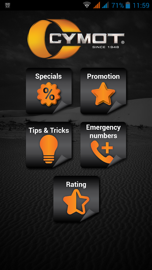   Cymot Namibia– skärmdump 