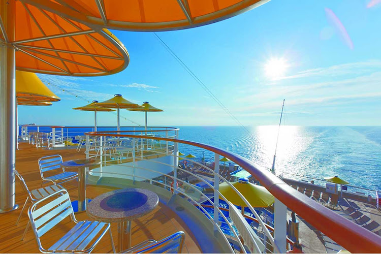 A view of the ocean from Costa Favolosa.