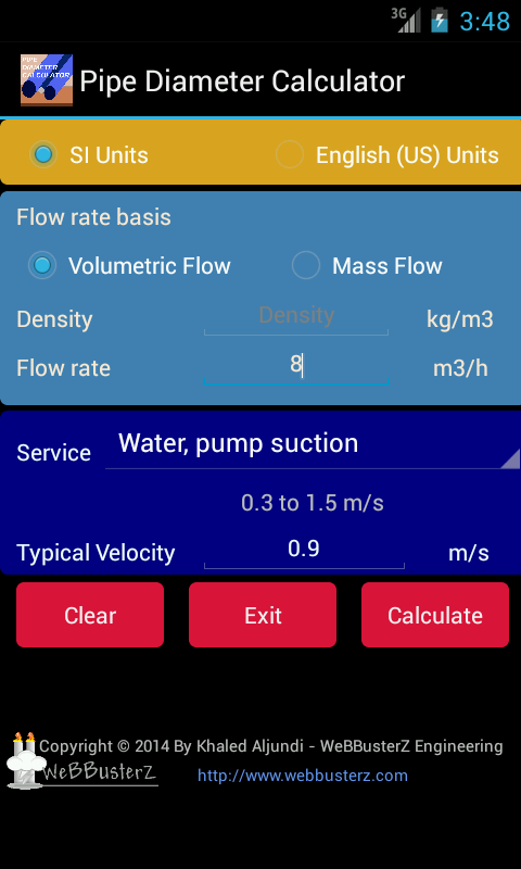 Pipe Diameter Calculator Android Apps On Google Play