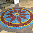 Mosaic Flower Floor Art