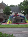 Colorfull Sculpture on Roundabout