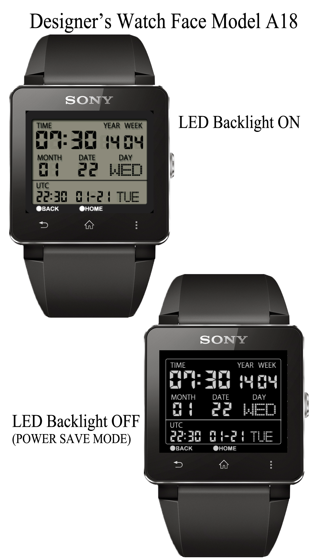 Android application A18 WatchFace for SmartWatch2 screenshort