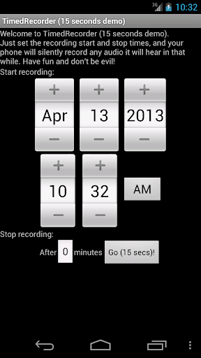 TimedRecorder 15seconds demo