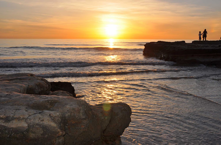 Torrey Pines, near San Diego, at sunset.