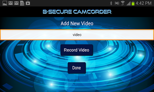 B-Secure Camcorder Premium