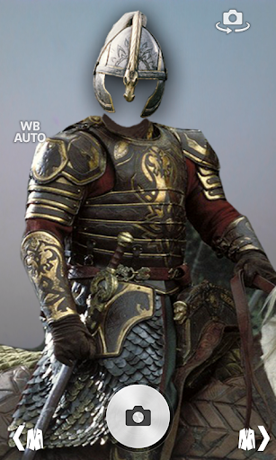 Knight armor suit photomontage